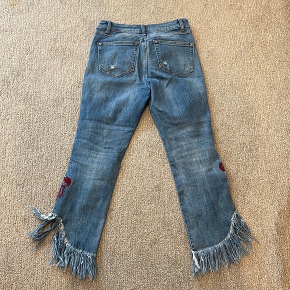 3/$20 Floral Fringe Jeans - Picture 7 of 9